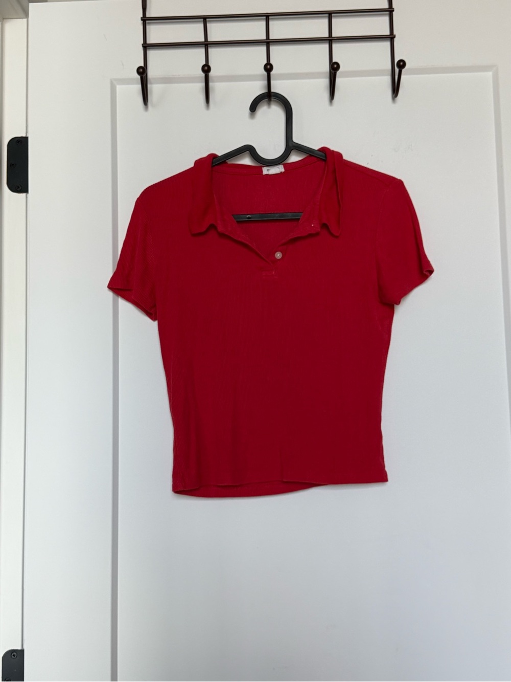 Garage Red Polo Crop Top